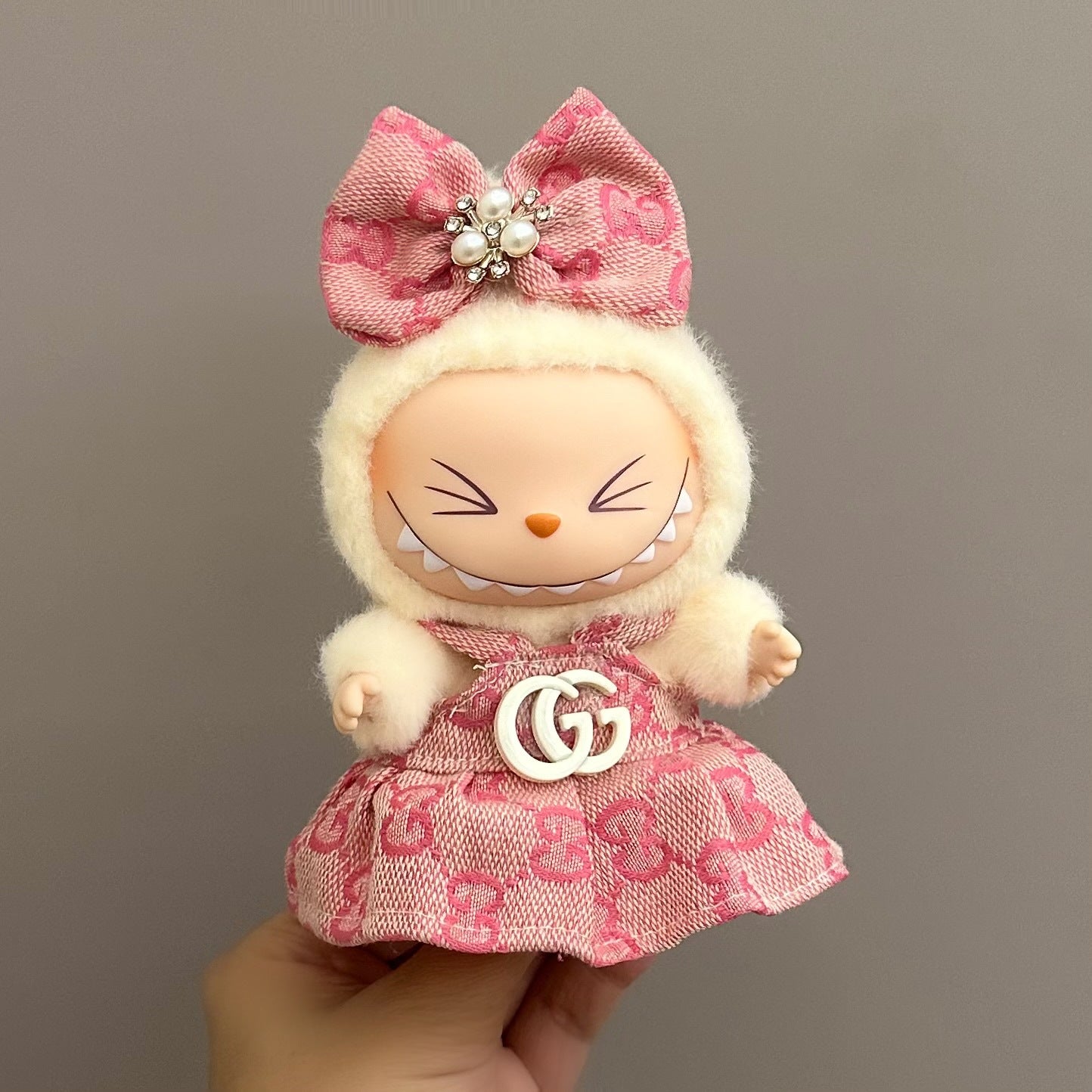 Labubu Iabubu Doll Clothes 17cm Pendant Sitting Party One or Two Generation Plush Doll suit Clothes