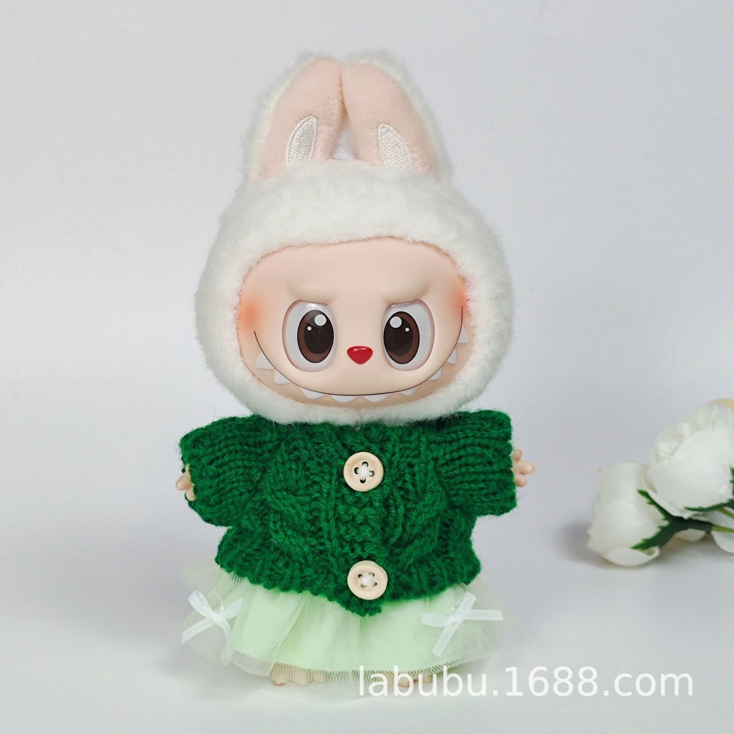 Labubu Doll Outfit - 17cm Sweater, Skirt & Bag Set for 1st-3rd Gen