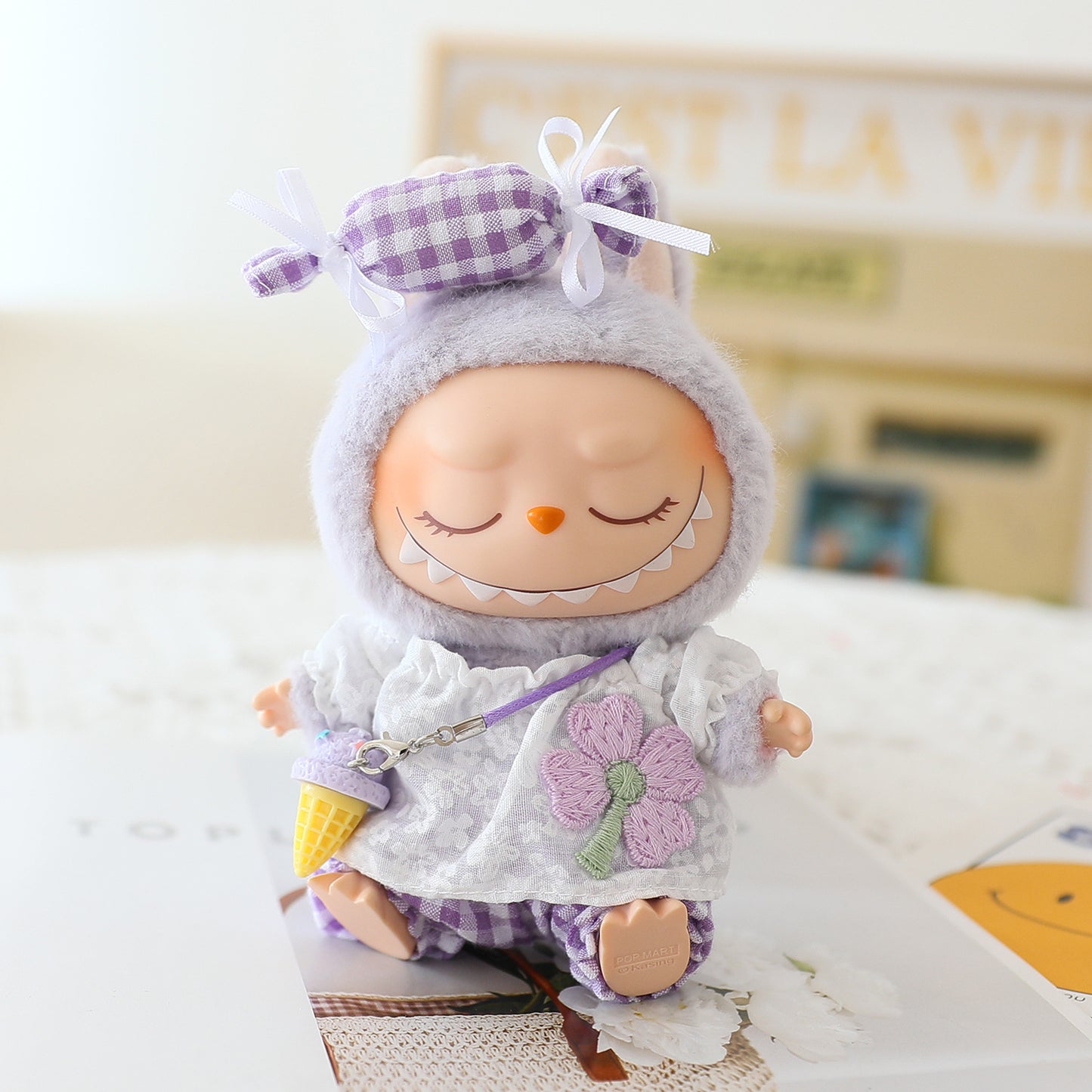 Only Clothes Labubu Clothes First Generation Second Generation Third Generation Labubu Pendant Summer Replacement Four-Leaf Clover Candy