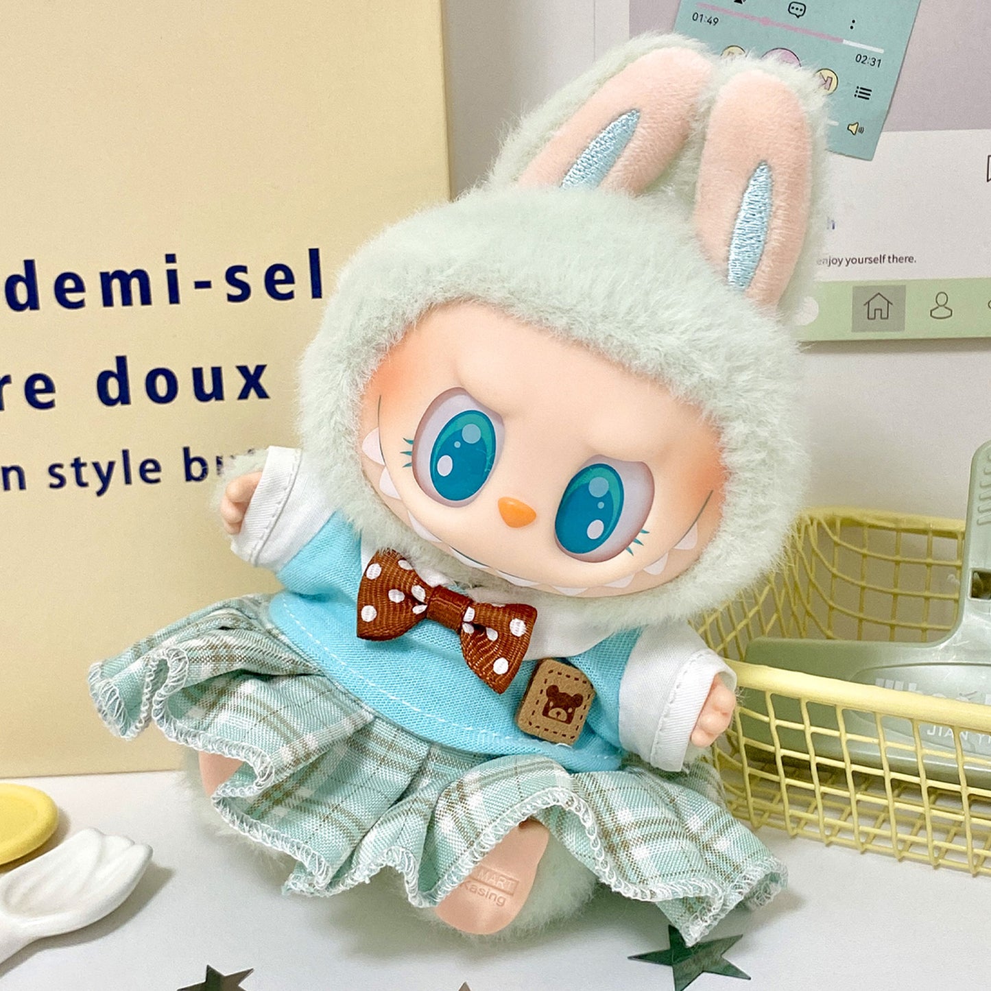 Labubu third generation doll clothes labubu 3.0 doll clothes generation second generation sitting party for blind box clothes 17cm