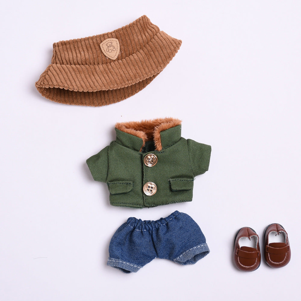 Labubu Doll Military Coat Outfit - Baby Clothes for Pendant Doll
