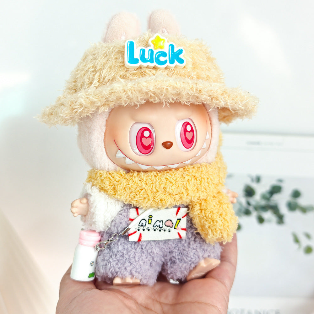 Labubu Doll Outfit Set - 15-17cm Jumpsuit, Hat & Accessories