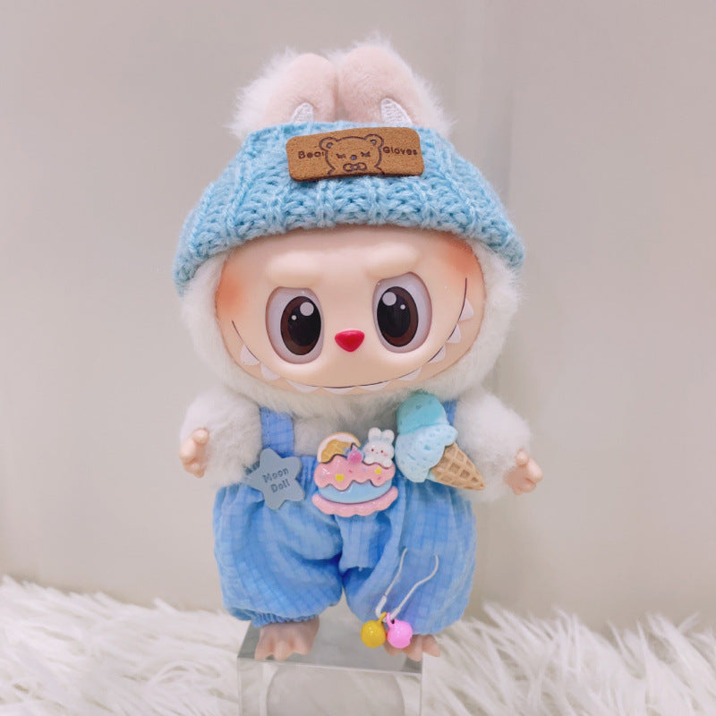 Labubu Doll Summer Ice Cream Overalls Outfit
