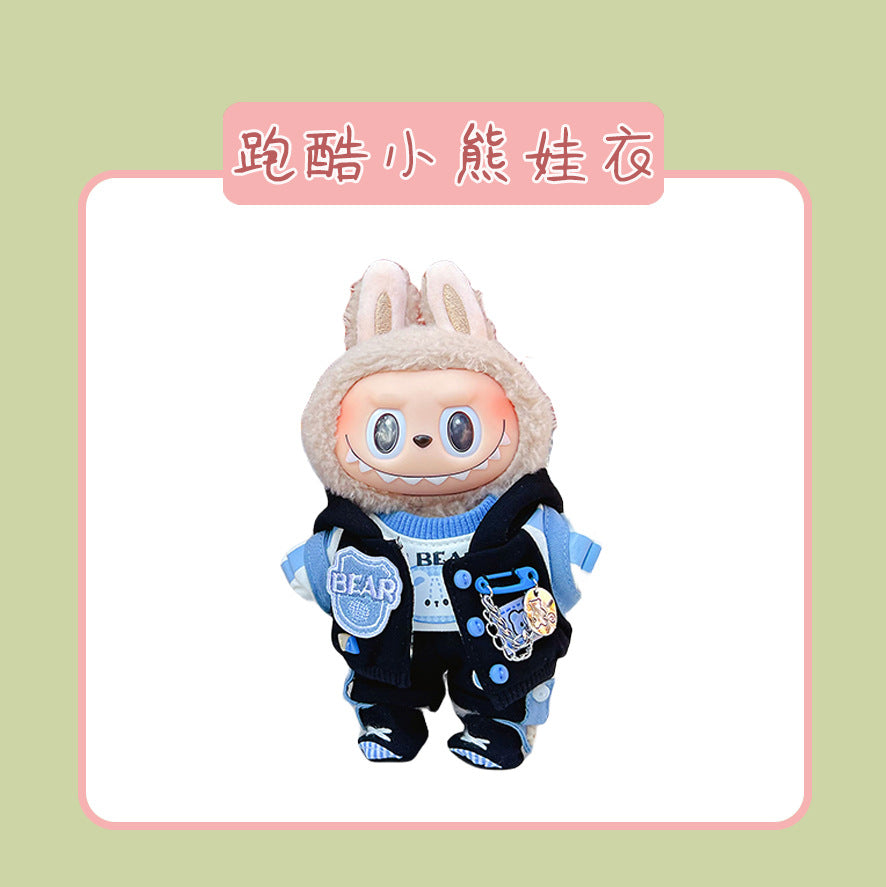 Labubu Doll Clothes for 17cm Vinyl Doll - Cute Outfits