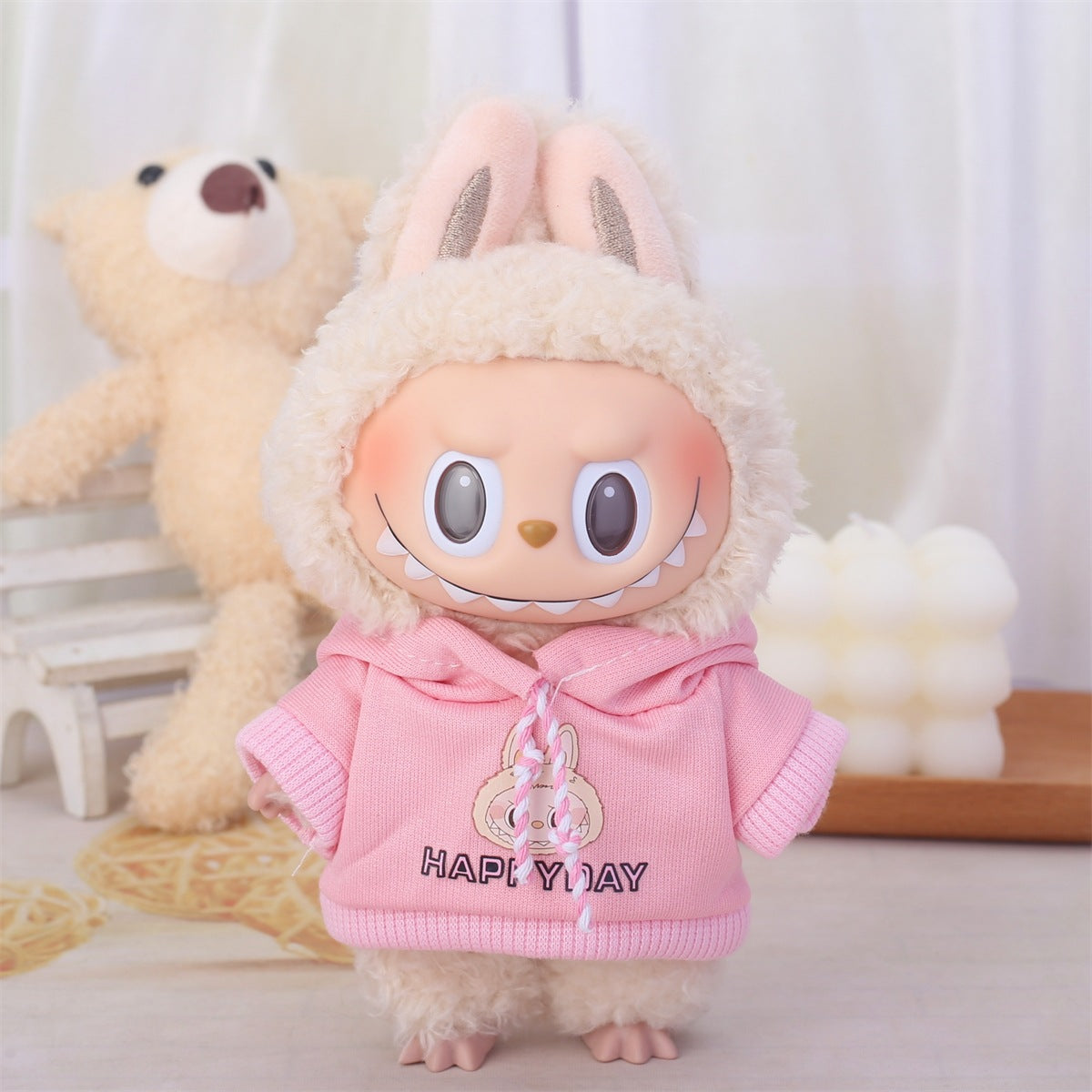 Wholesale cheap 17cm labubu labubu one, two and three generations sit and party with replacement doll vinyl