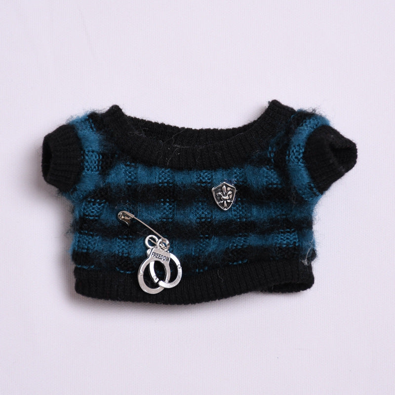 Only clothes generation two generation blind box cloth cloth pendant clothes striped knitted jeans Labubu change baby clothes