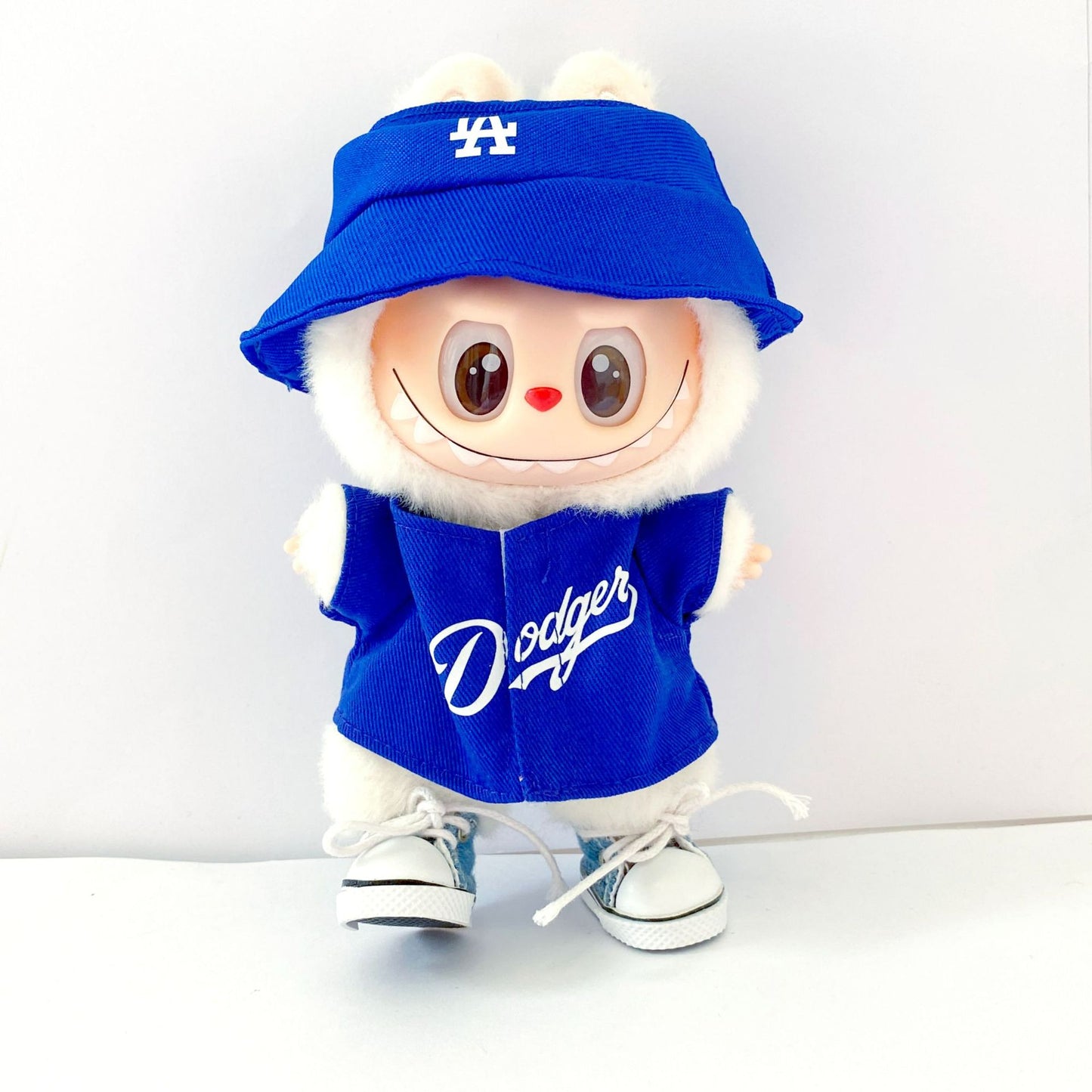 Labubu Doll Baby Clothes Set - Pink, Blue, White Outfits with Shoes & Hats