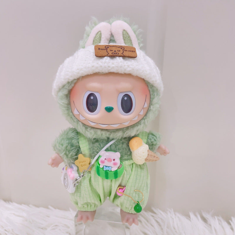 Labubu Doll Summer Ice Cream Overalls Outfit