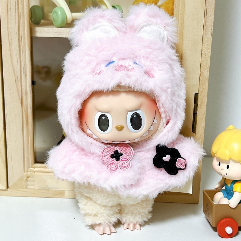 Labubu Doll Jumpsuit Outfits for 17cm Vinyl Dolls