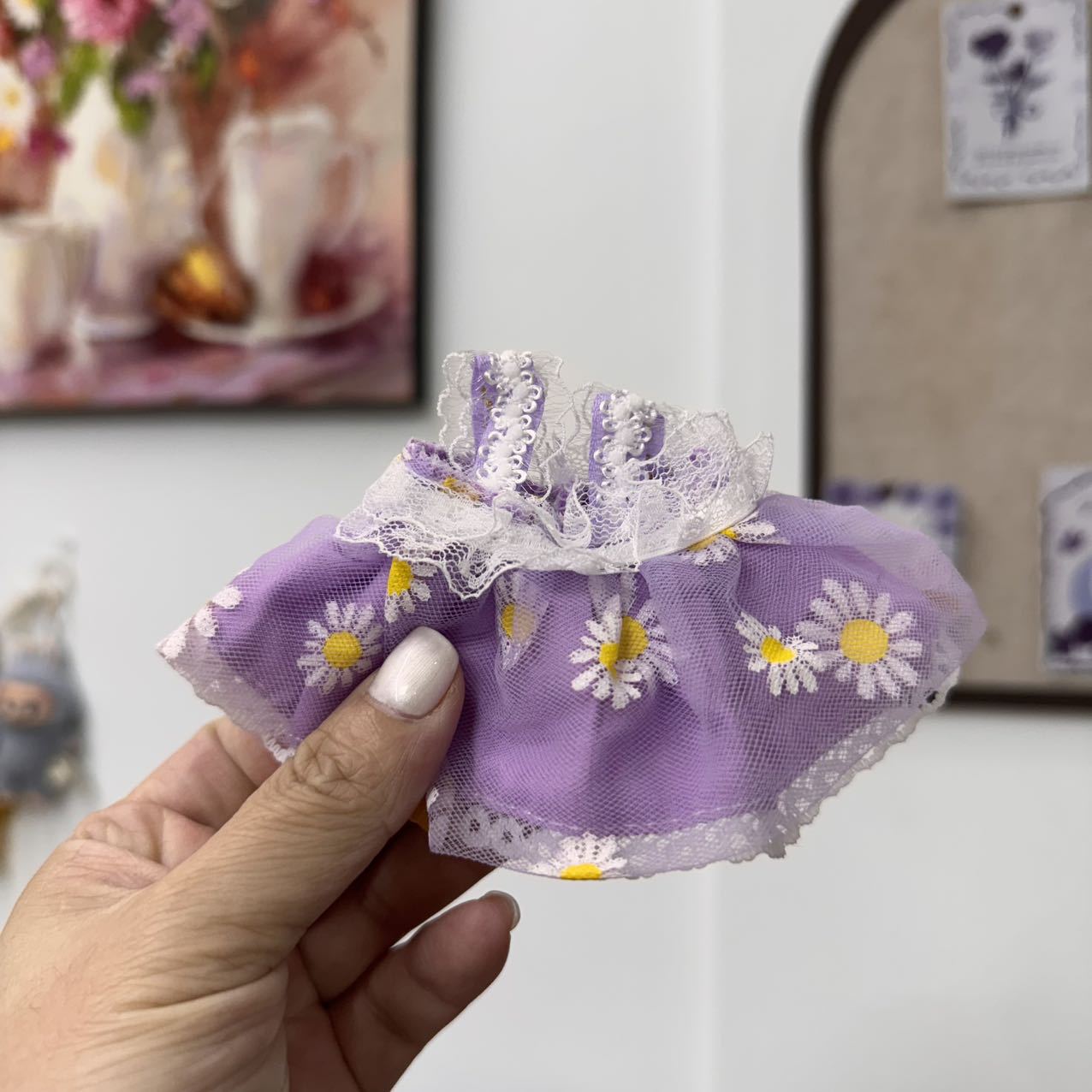 Labubu Daisy Dress for 20-25cm Dolls - Blue, Black, Purple, Pink, Green, Yellow