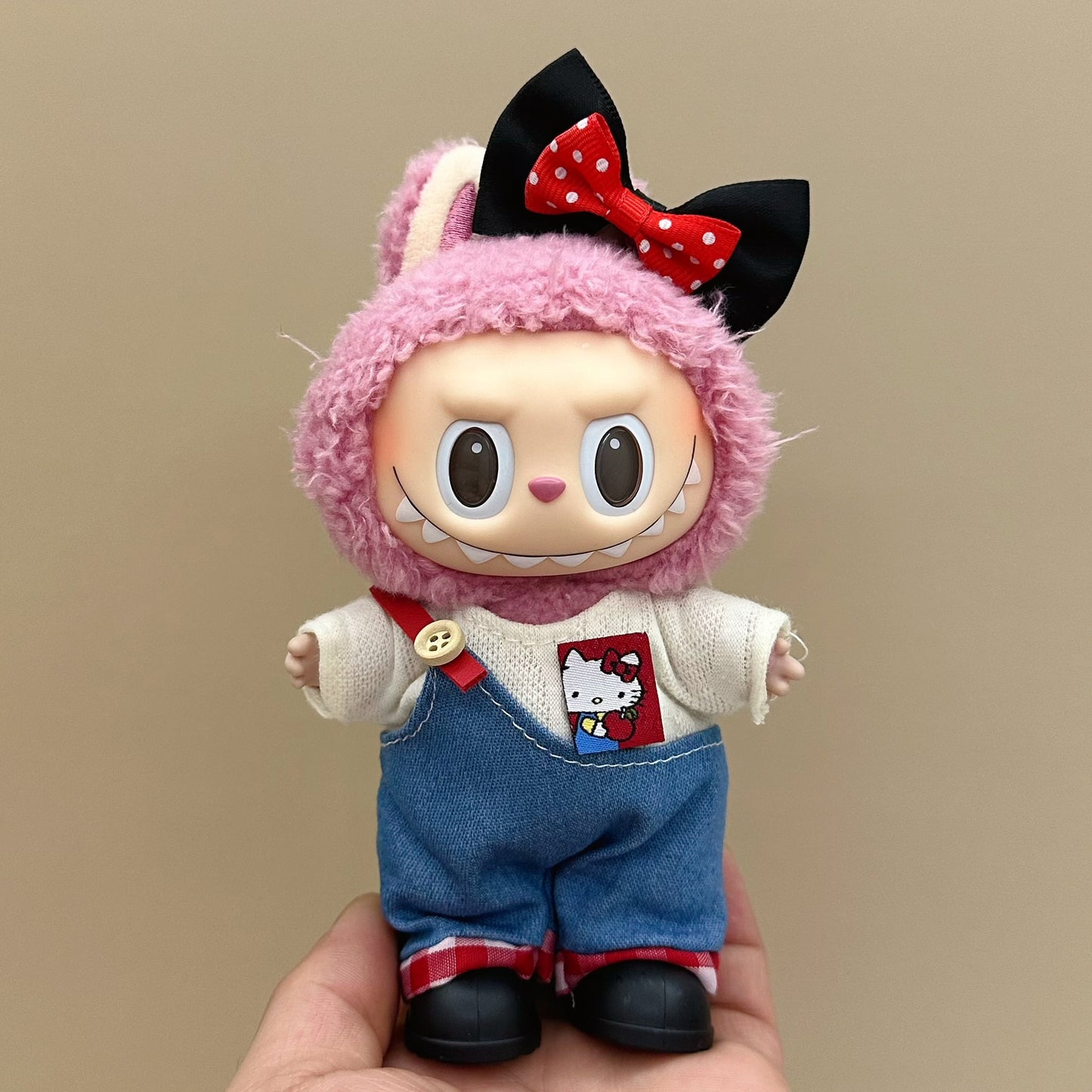 labubu doll clothes 17cm pull cloth clothes blind box doll skirt suit cute dress toy cross-border wholesale