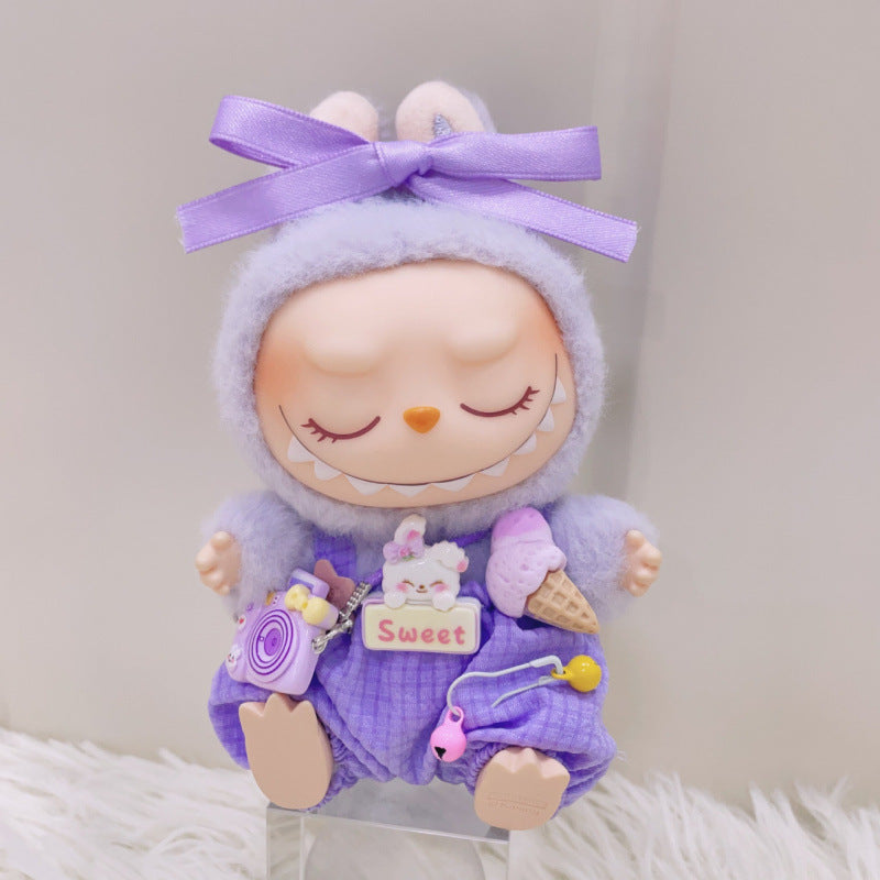 Labubu Doll Summer Ice Cream Overalls Outfit