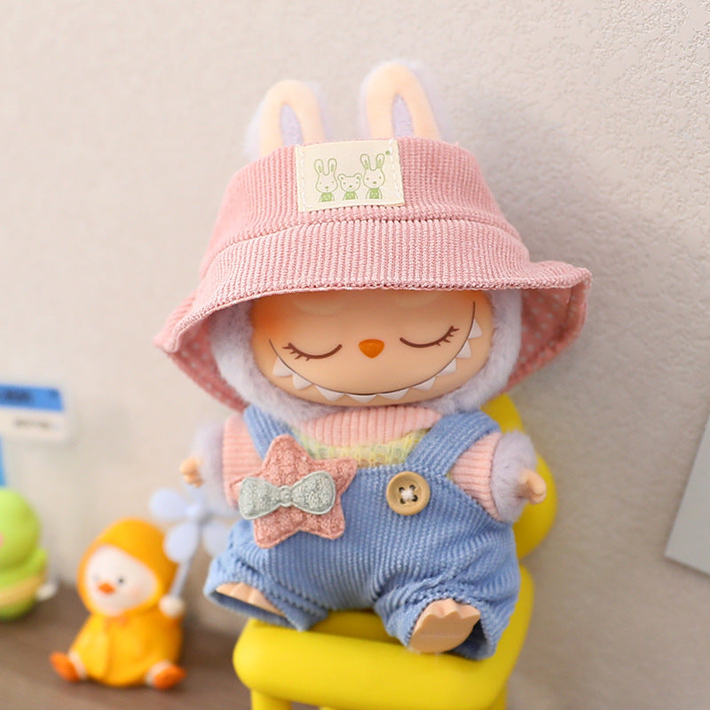 Generation II Blind Box Labubu Pendant Clothes Rab Cloth Sit Clothes Baby Clothes Pink Love Bear dress