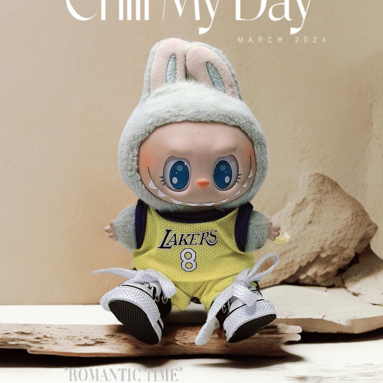 Labubu Baby Clothes Outfit for 17cm Doll - NBA Style