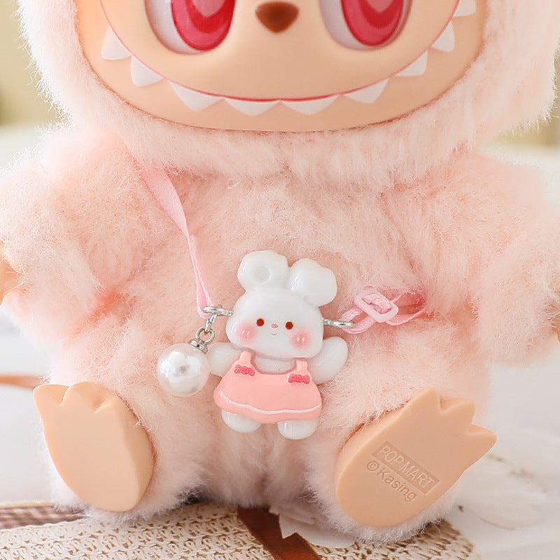 Labubu Doll Powder Skirt Sitting Party Labubu One or Two Generation Vinyl Blind Box Replacement Clothes Suspender Pants Hat Shoes