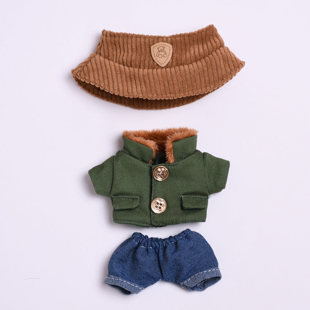 Labubu Doll Military Coat Outfit - Baby Clothes for Pendant Doll