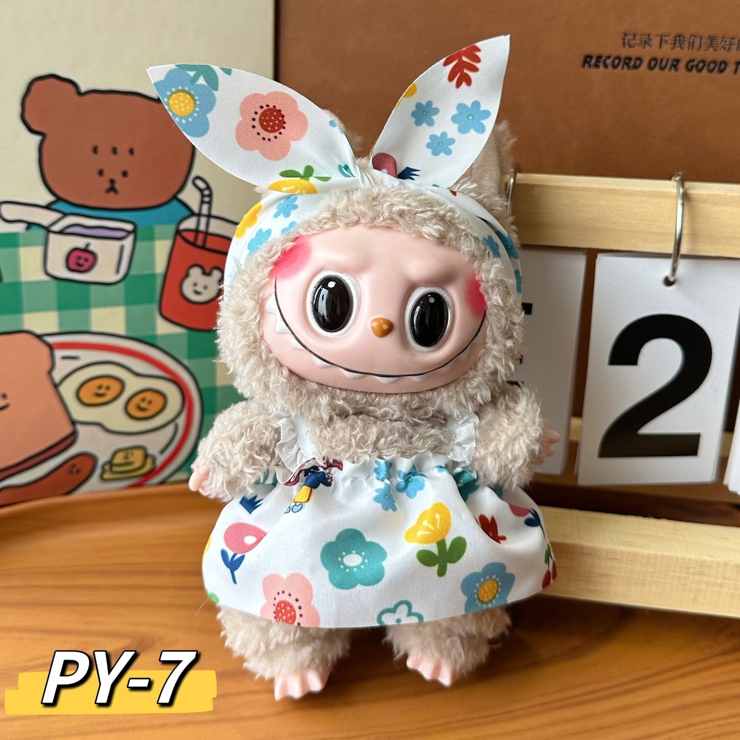 Wholesale 17cm labubu cheap price doll pendant one or two generation plush doll suspender skirt clothes suit