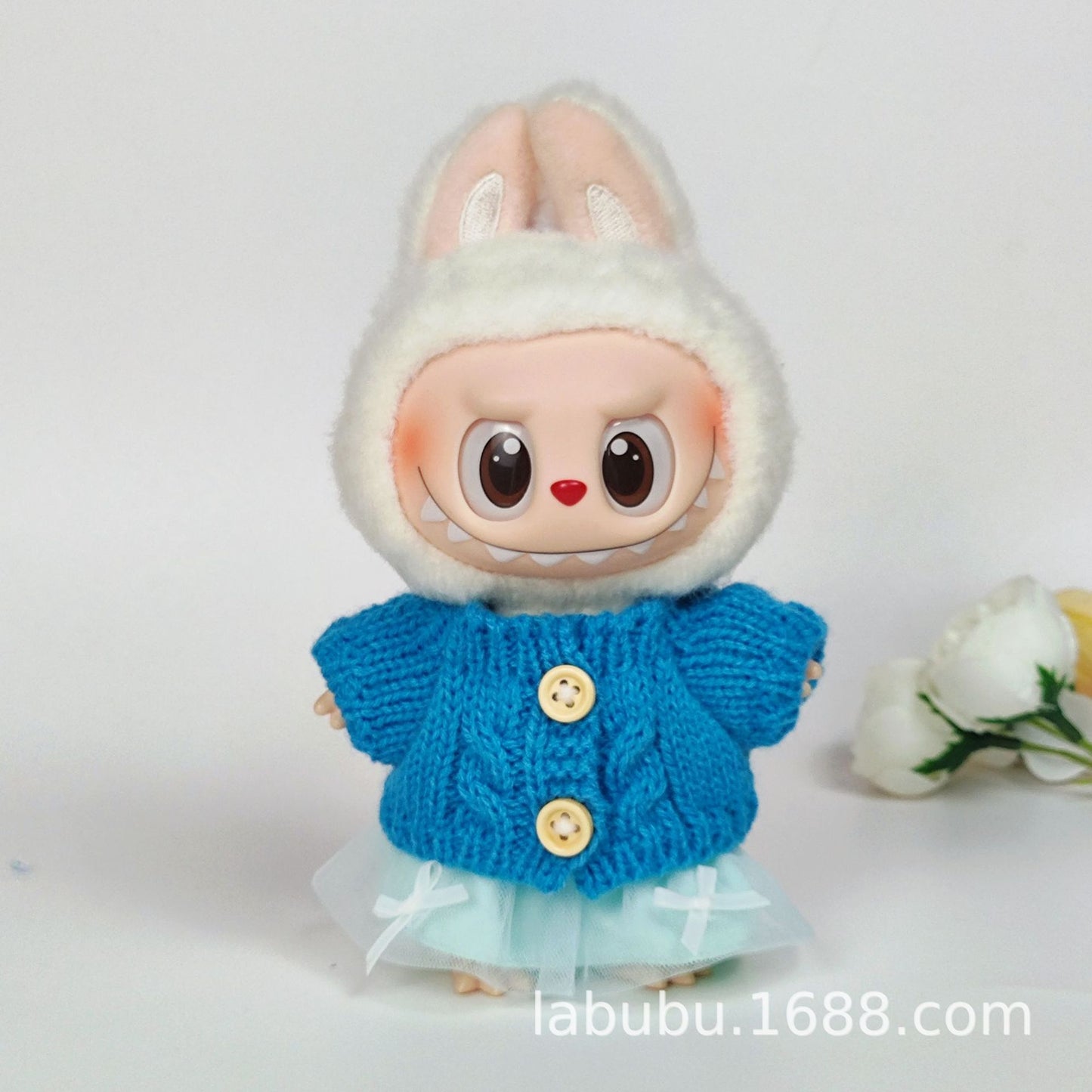 Labubu Doll Outfit - 17cm Sweater, Skirt & Bag Set for 1st-3rd Gen