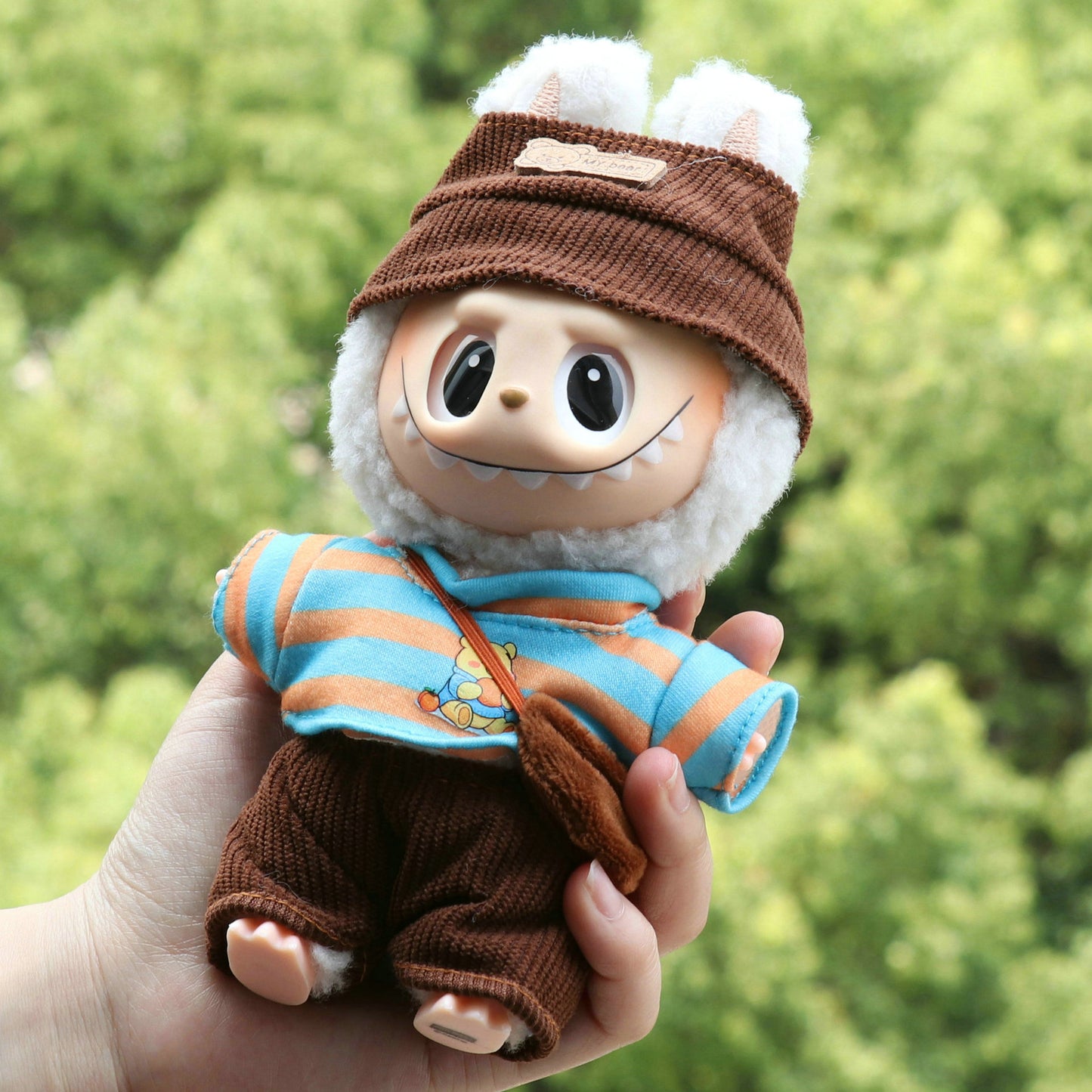 Labubu Plush Doll Outfit 17cm Cute Doll Dress-Up Casual Set Skirt Plush Clothes
