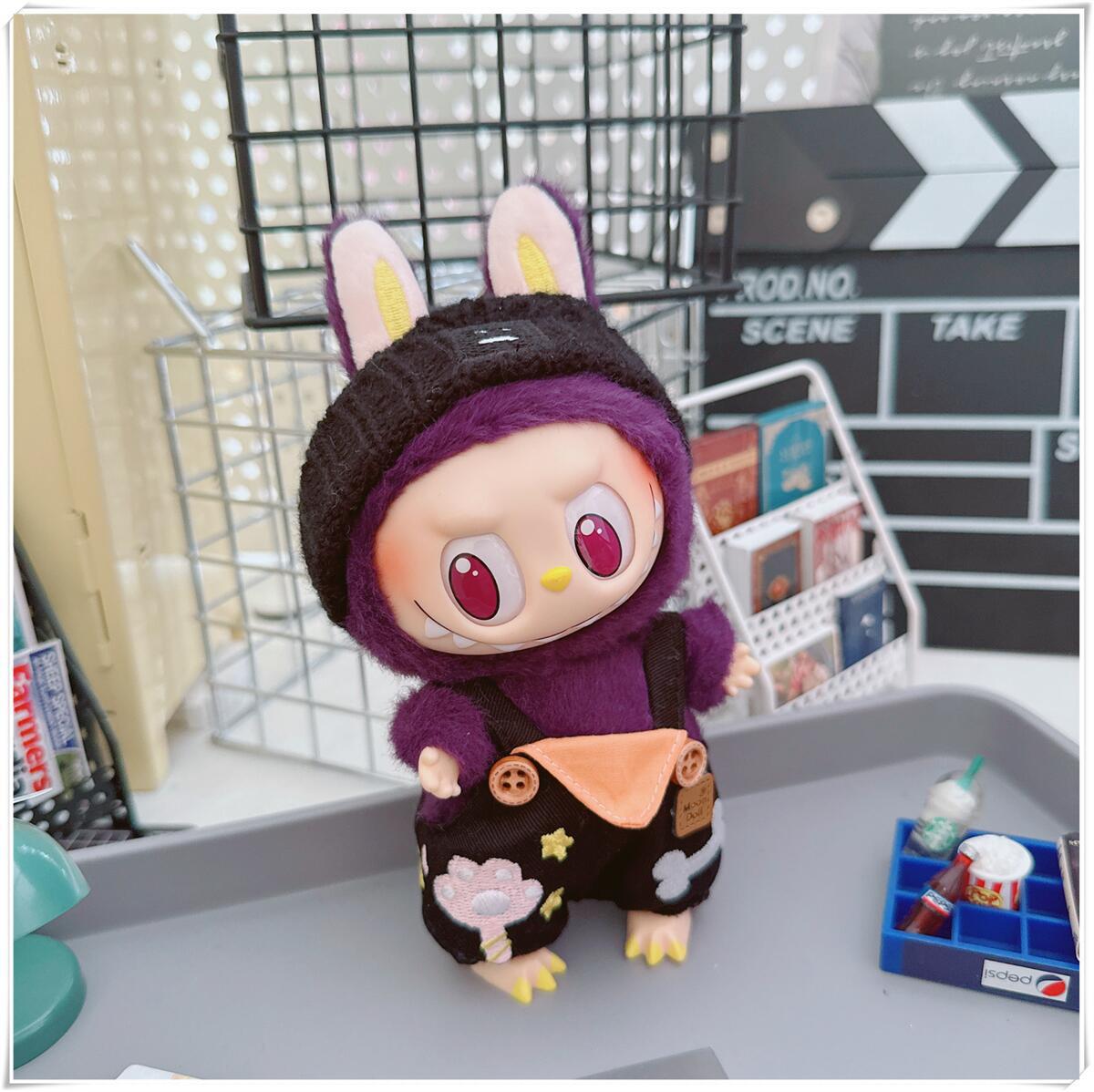Labubu Doll Outfit - Cute Strappy Pants & Overalls for 10cm & 17cm Dolls