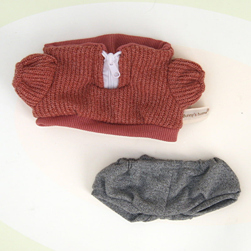 Casual clothes suitable for pulling cloth clothes for 37cm Labubu vinyl doll clothes replacement suit shoes bag