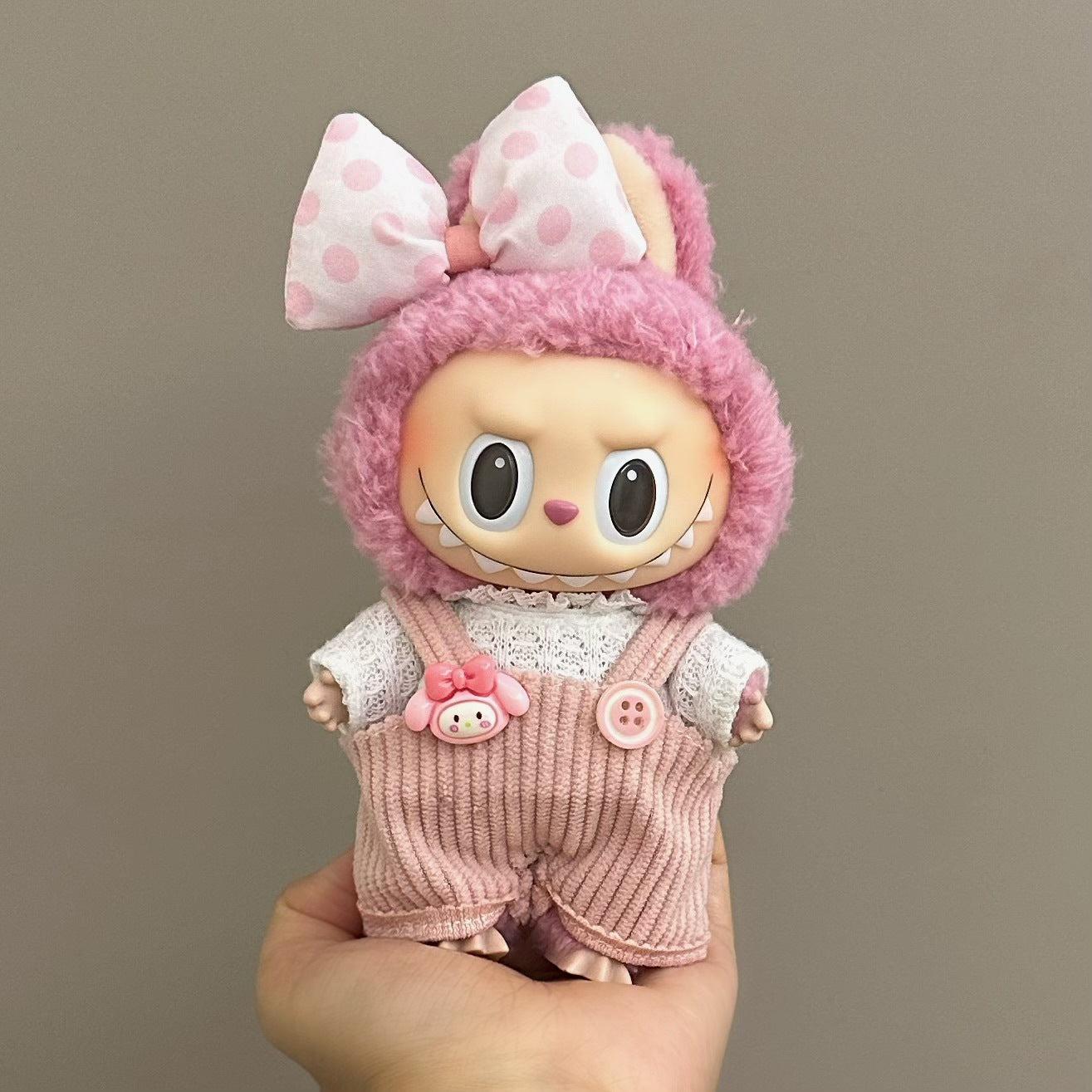 Labubu Iabubu Doll Clothes 17cm Pendant Sitting Party One or Two Generation Plush Doll suit Clothes