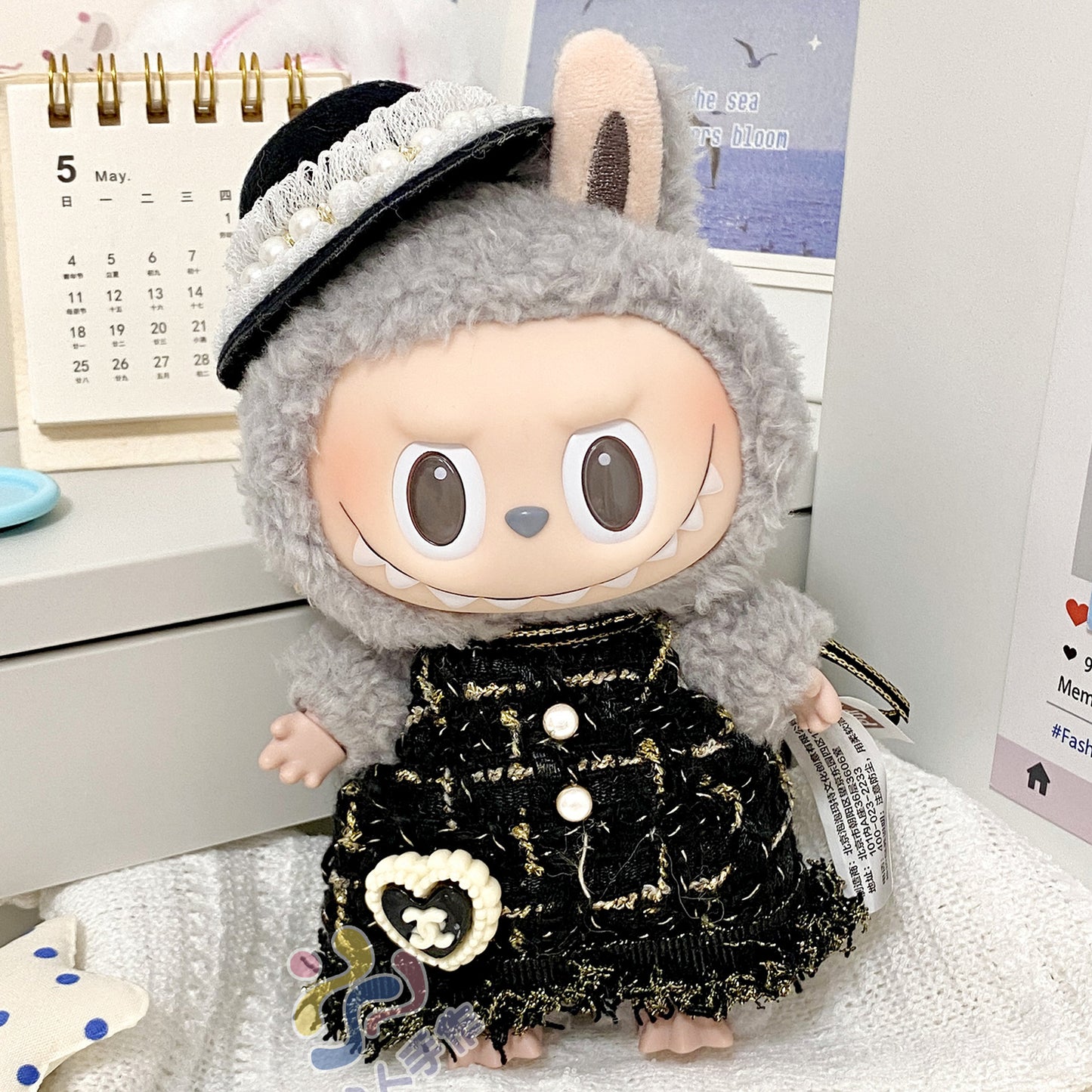 Labubu third generation doll clothes labubu 3.0 doll clothes generation second generation sitting party for blind box clothes 17cm