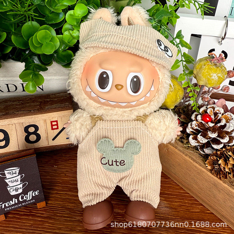Suitable for Labubu Doll Clothes, Plush Vinyl Sitting Party First, Second and Third Generation Replacement Skirt Suit
