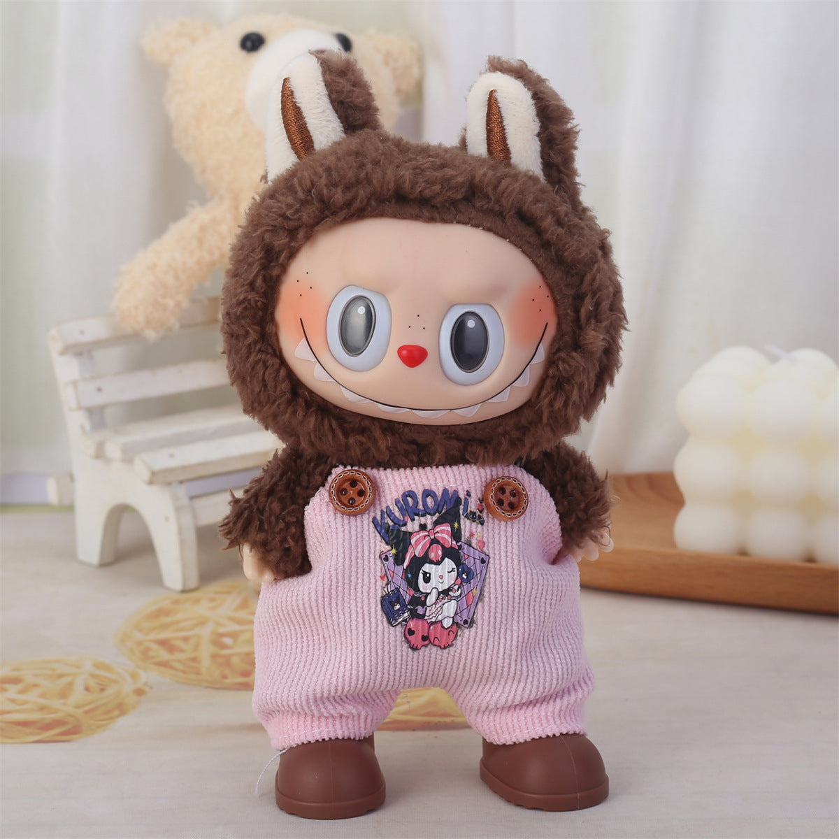 Wholesale cheap 17cm labubu labubu one, two and three generations sit and party with replacement doll vinyl