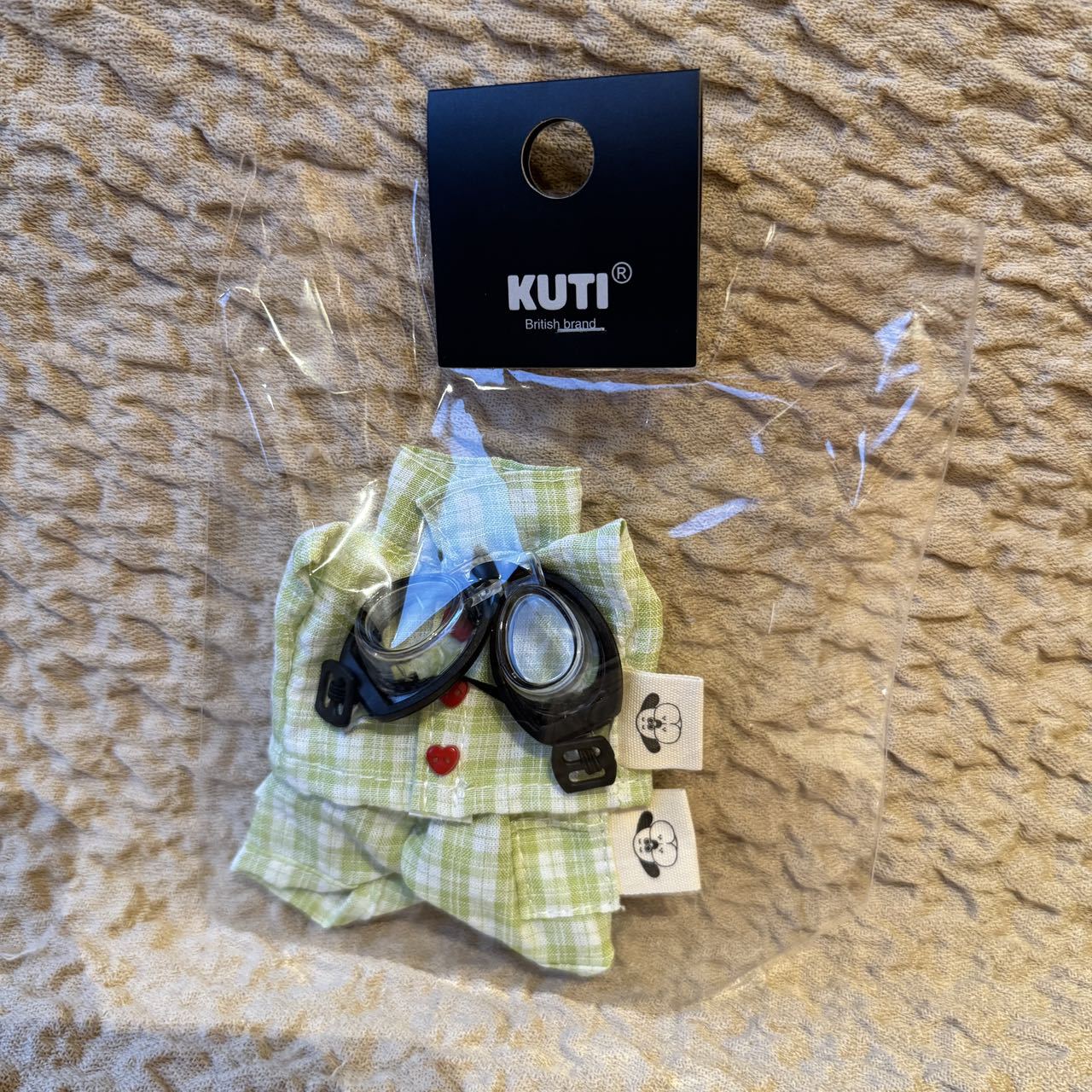 Labubu Doll Clothes with Glasses - Plaid & Denim Outfits