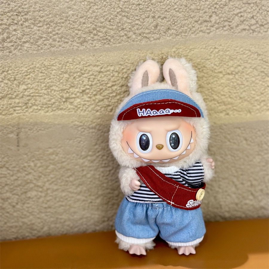 17cm Labubu Pendant Wearing Baby Clothes high quality Labubu Blind Box Pendant Doll Clothes Decorative suit