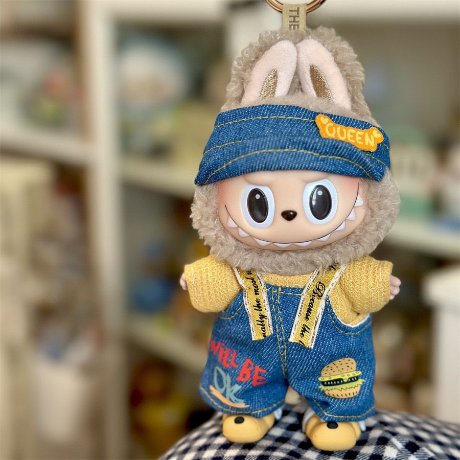 17cm Labubu Pendant Wearing Baby Clothes high quality Labubu Blind Box Pendant Doll Clothes Decorative suit