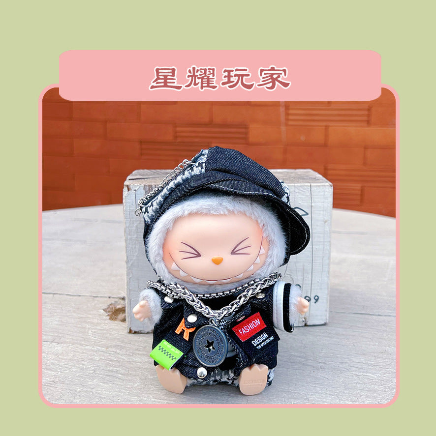 Labubu 15cm Sitting Doll Clothes - Macaron 2nd Gen Outfits