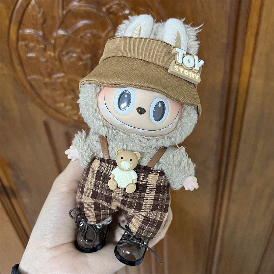 17cm Labubu Pendant Wearing Baby Clothes high quality Labubu Blind Box Pendant Doll Clothes Decorative suit