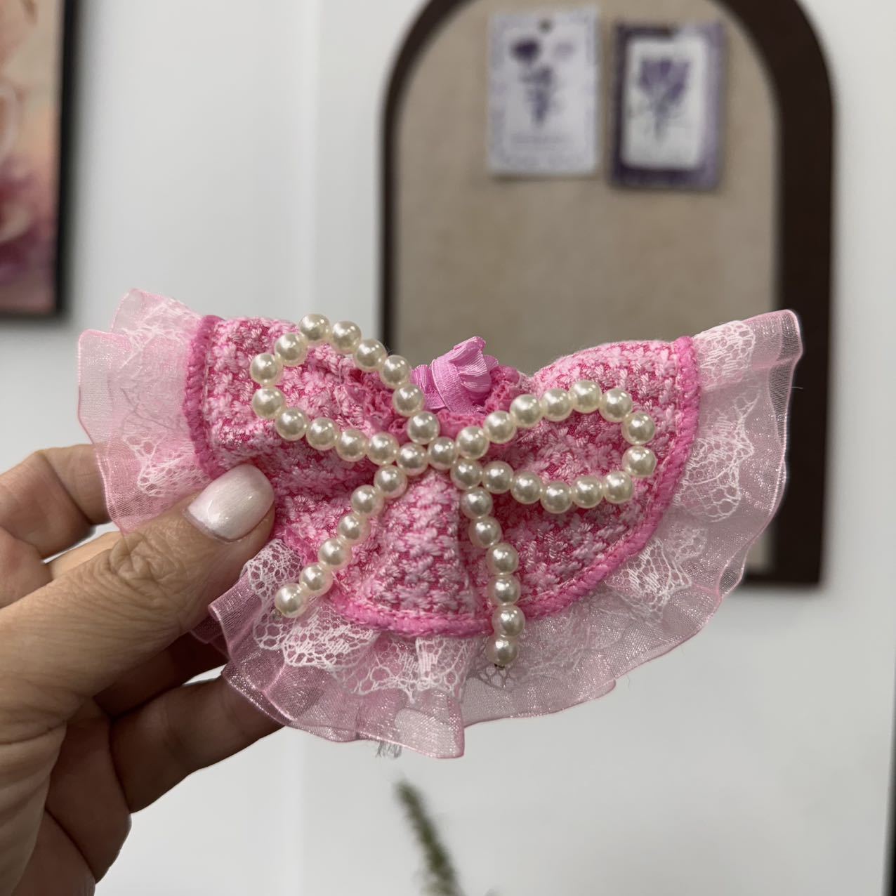 Labubu Doll Princess Dress with Bow - 10-15cm Outfit
