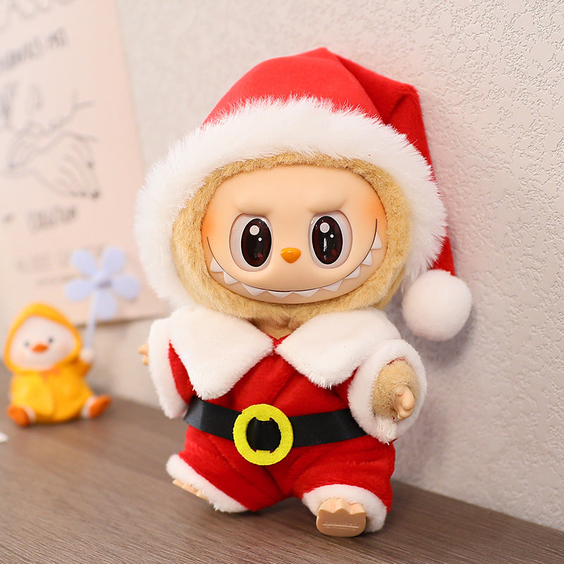 Clothes Only/One or Two Generation Keychain Labubu Clothes Rab Cloth Doll Christmas Cloak Sweater suit Hat