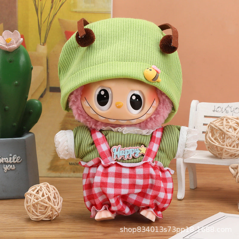 Labubu Doll Clothes - 17cm Skirt Suit for Vinyl Dolls (Multiple Colors)