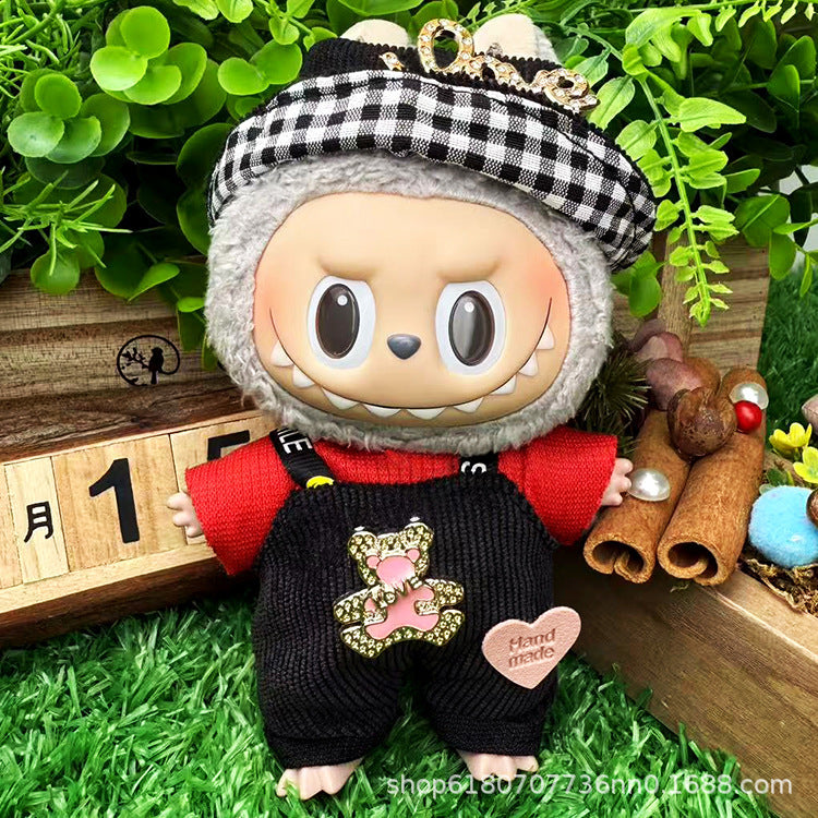 Suitable for Labubu Doll Clothes, Plush Vinyl Sitting Party First, Second and Third Generation Replacement Skirt Suit