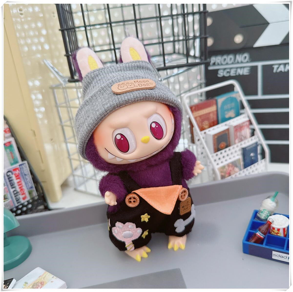 Labubu Doll Outfit - Cute Strappy Pants & Overalls for 10cm & 17cm Dolls