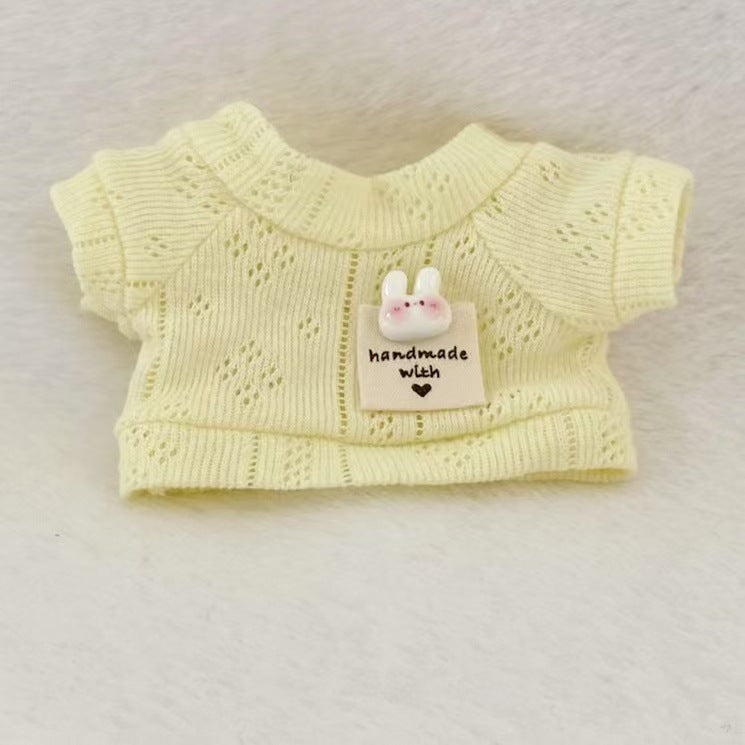 Labubu Doll Clothes - Cute T-Shirt & Sweater Outfits for 17cm Vinyl Dolls