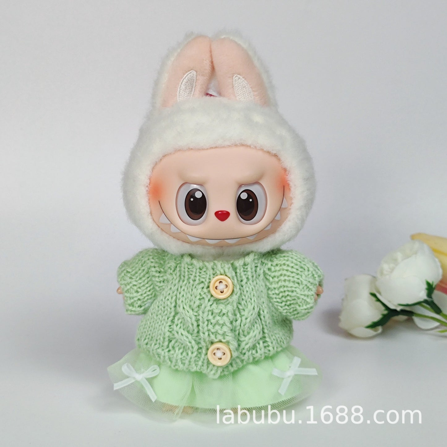 Labubu Doll Outfit - 17cm Sweater, Skirt & Bag Set for 1st-3rd Gen