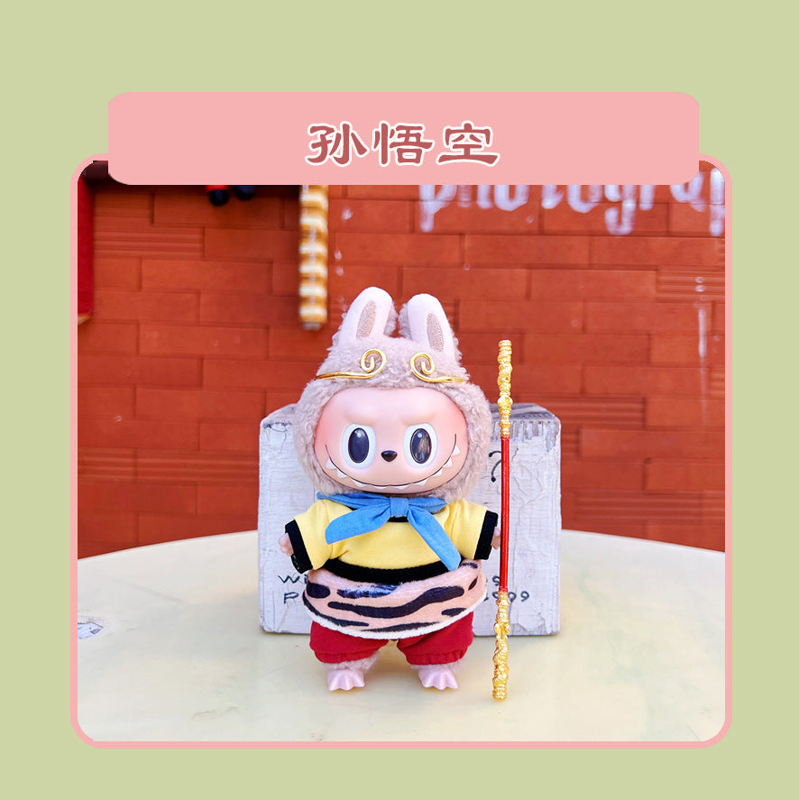 17cm Labubu Doll Clothes & Accessories - Macaron Style