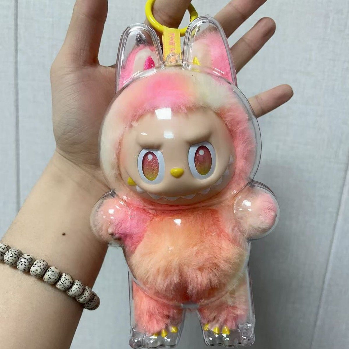LABUBU Second Generation Sitting Party Transparent Protective Case Doll Dust-proof Case Protective Case Doll Clothes Wearing Bubble Mart