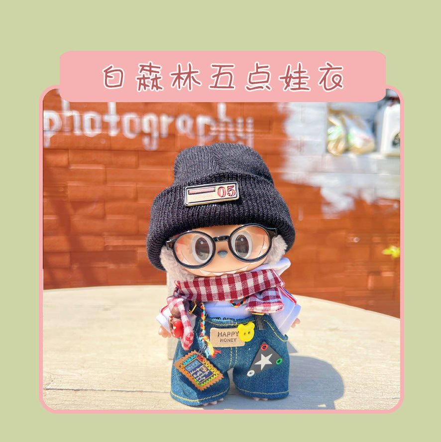 17cm Labubu Doll Clothes & Accessories - Macaron Style