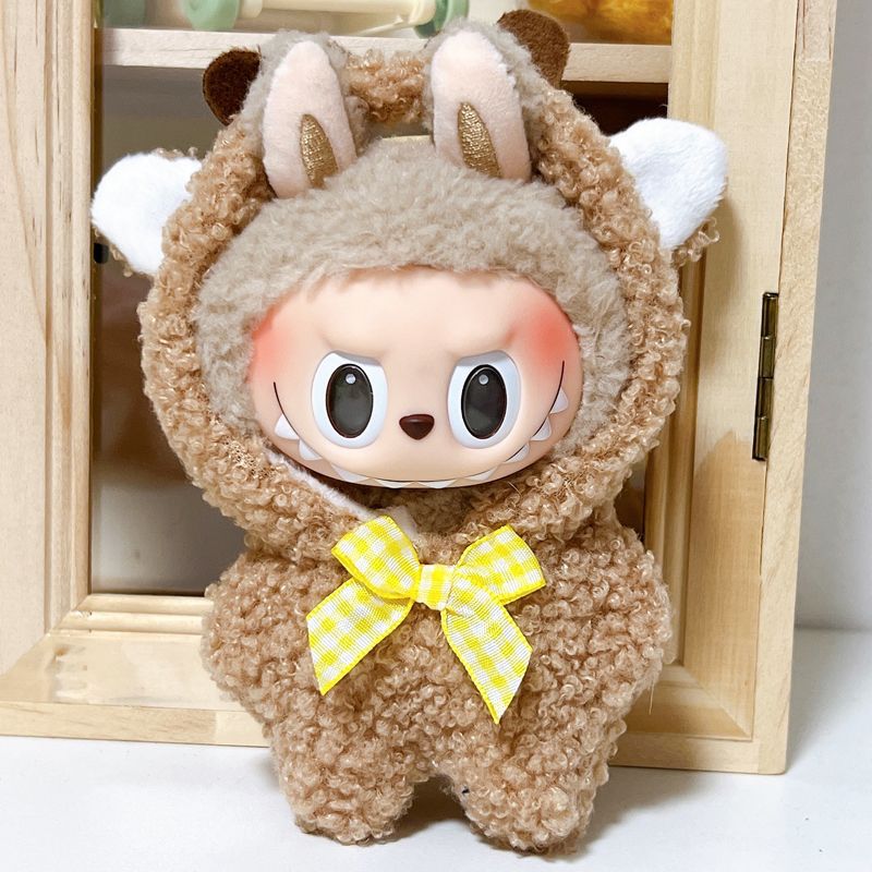 Labubu Doll Jumpsuit Outfits for 17cm Vinyl Dolls