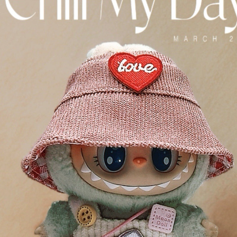 Labubu Doll Outfit - 17cm Cute Overalls & Hat Set