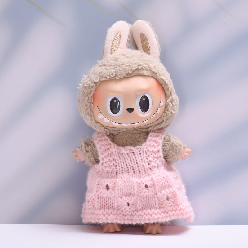 Labubu 2nd Gen Pendant Doll Wool Skirt & Bag Outfit - Baby Clothes Style