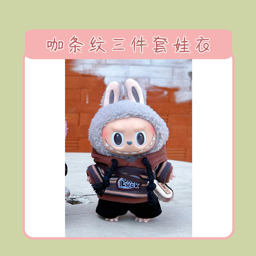 17cm Labubu Doll Clothes & Accessories - Macaron Style