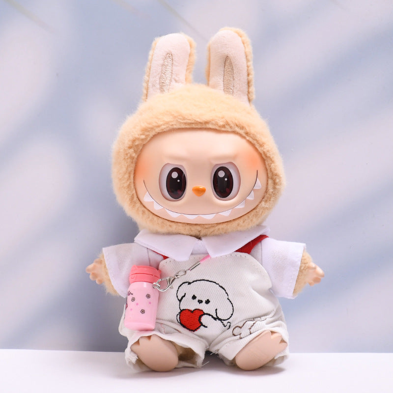 Labubu Doll Outfit - Cute Overalls & Shirt Suit for Pendant Dolls