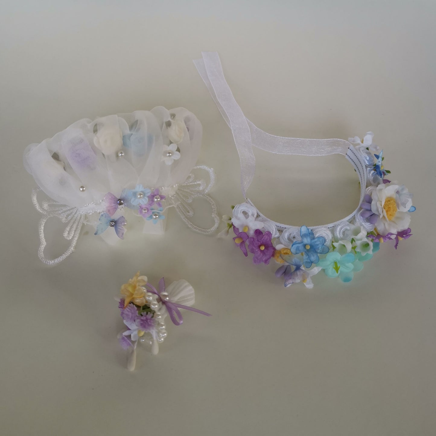 Labubu Doll Flower Fairy Skirt & Hairpin Outfit for 17cm Doll